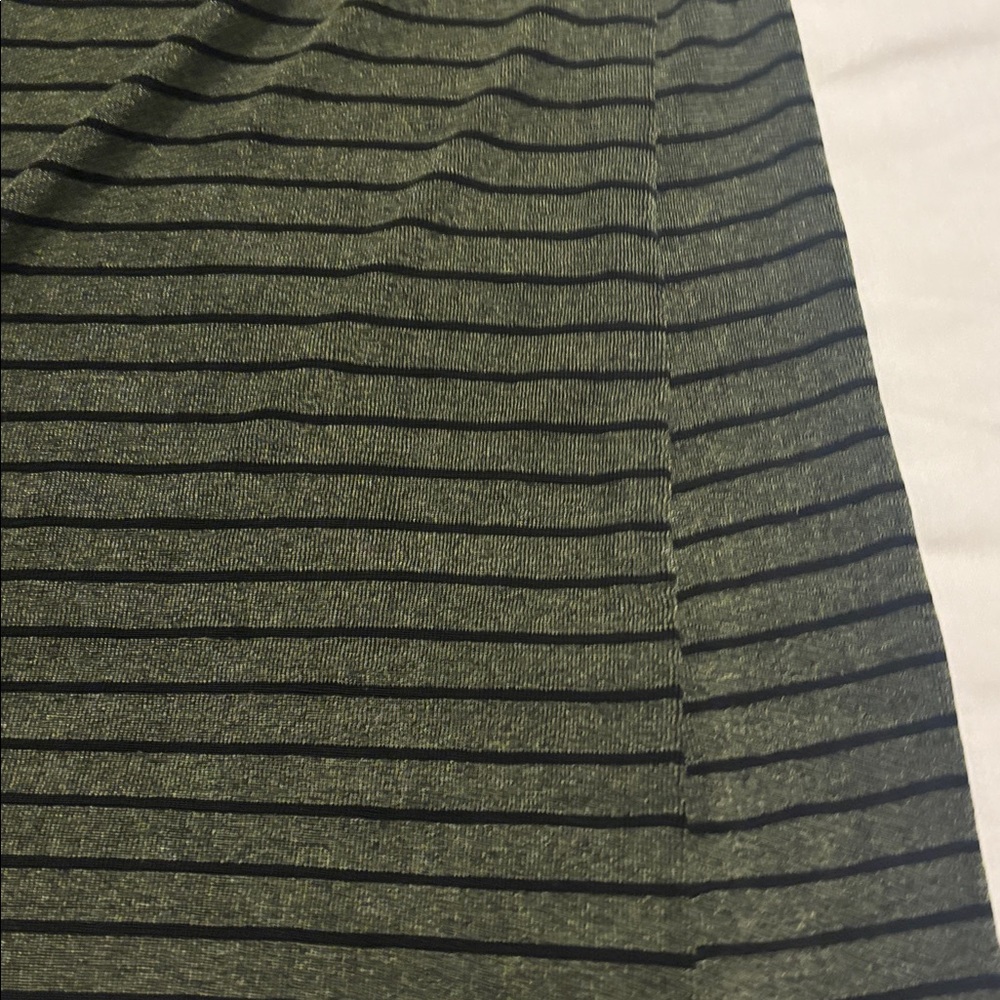 VTG R&M Richard Black & Olive Green Striped slinky  Cardigan SZ 16 shoulder pads - Picture 11 of 11